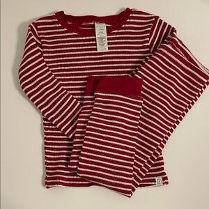 Carter's Red and White Striped Long Sleeve Tee